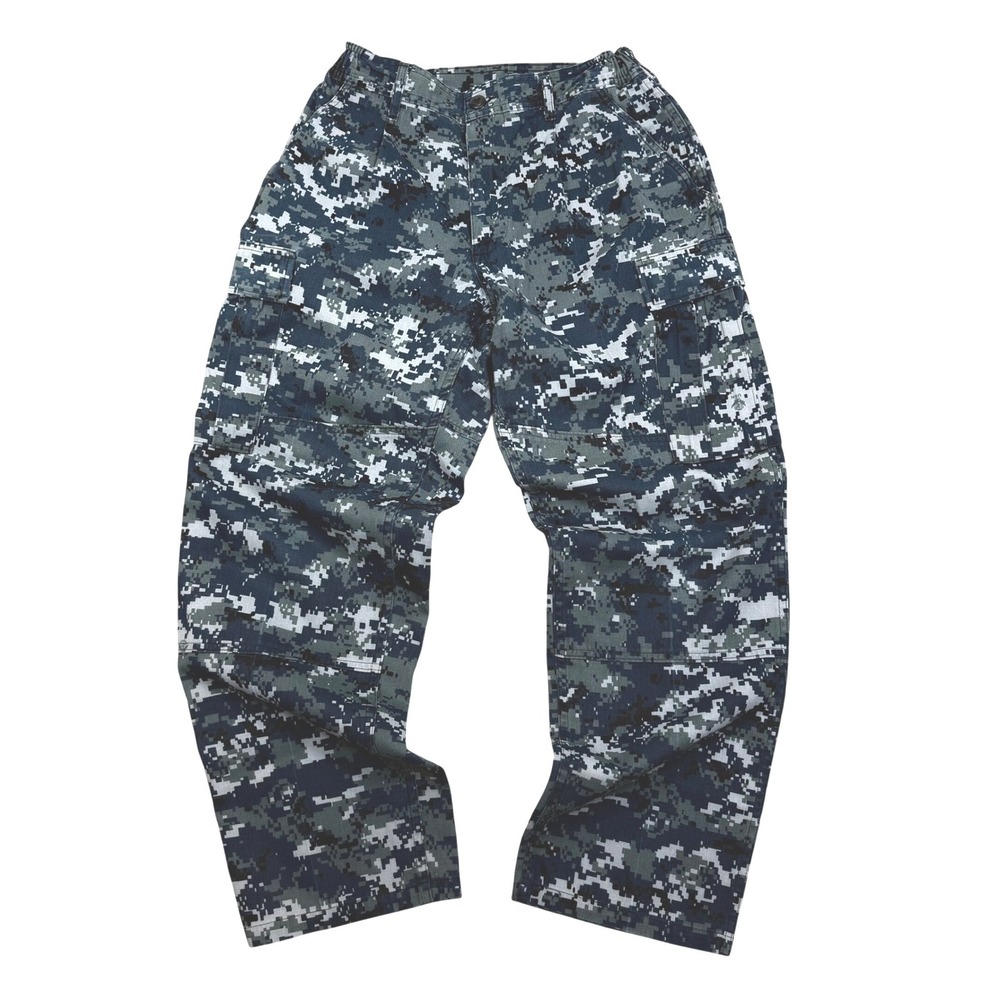 US Navy Pants Mens Small Short Blue Digital Camo NWU Type I Cargo Uniform